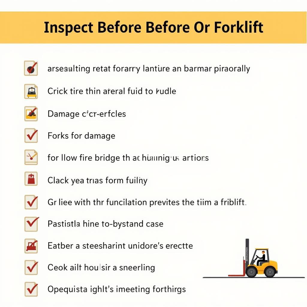 Forklift Pre-Use Inspection Checklist