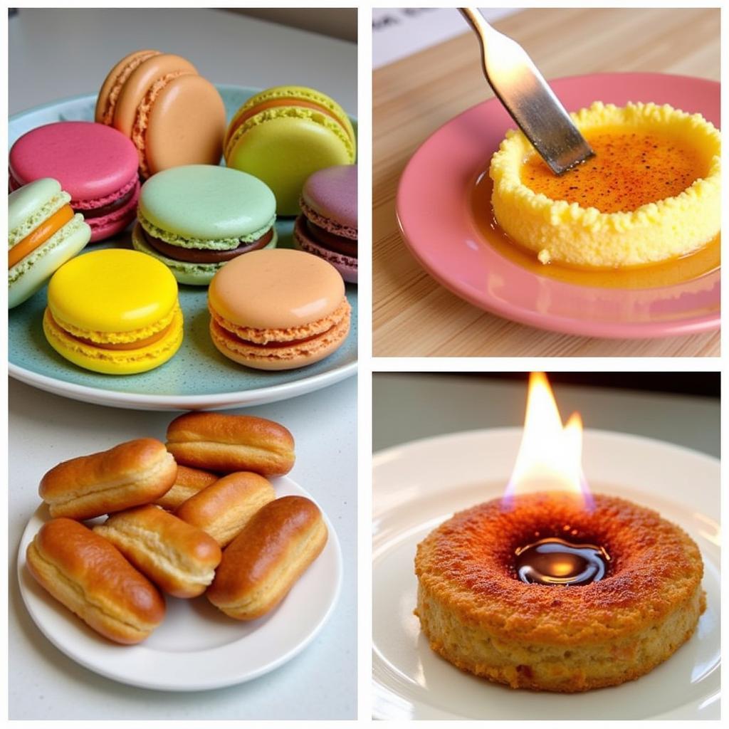 French Desserts: Macarons, Crème Brûlée, and Éclairs