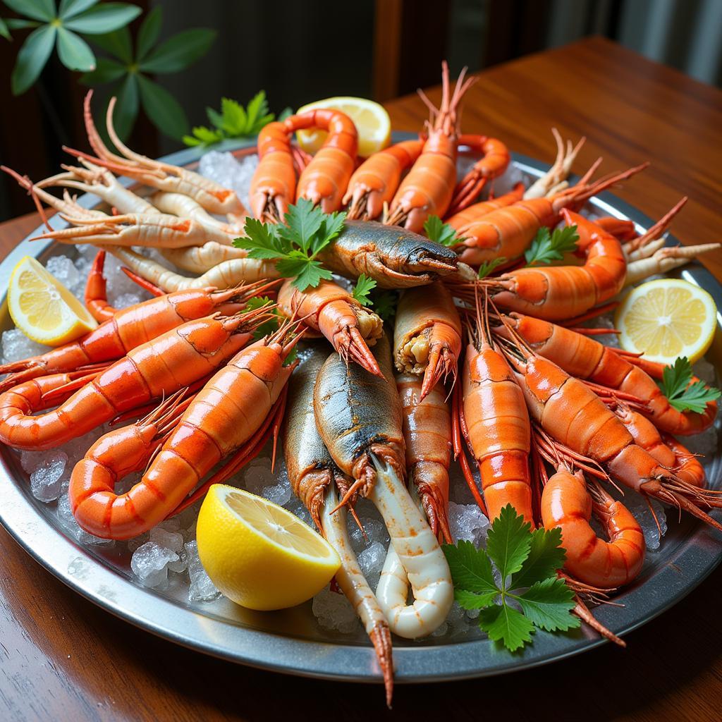 Fresh Seafood Platter in Mui Ne