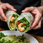 Preparing Fresh Spring Rolls