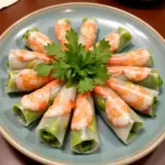 Fresh spring rolls, a light and refreshing dish for Tet in Southern Vietnam