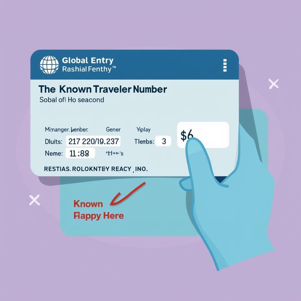 Global Entry Card and Known Traveler Number Location