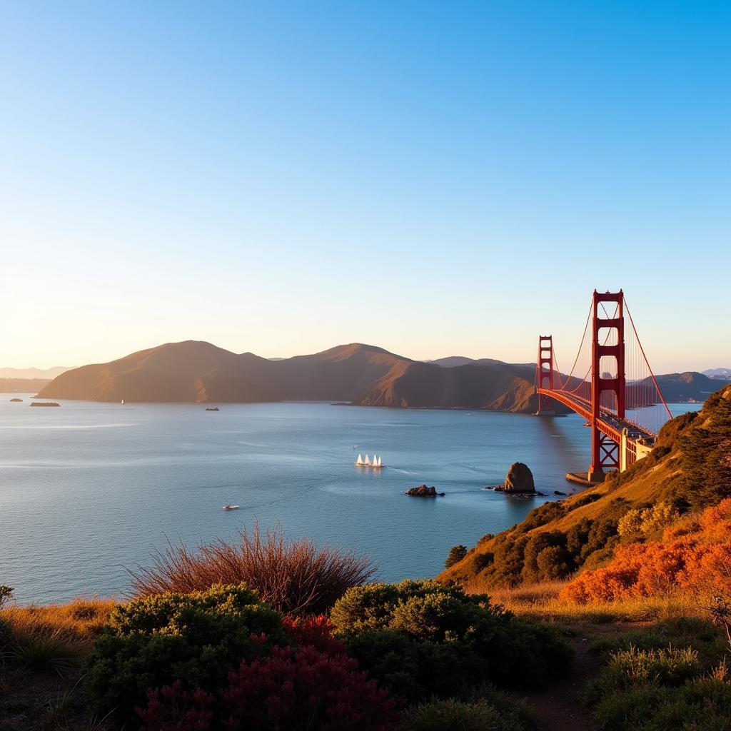 Golden Gate Bridge in Autumn, San Francisco