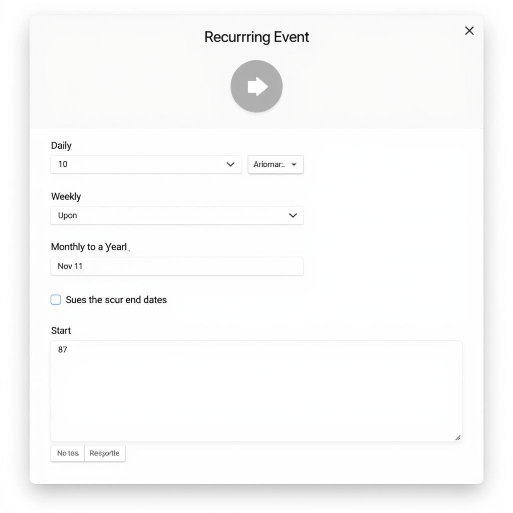 Setting Up Recurring Events