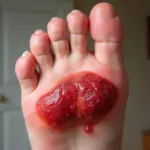 Gout pain typically affects the big toe.