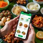 Ordering street food on Grab in Hanoi