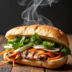 Grilled Chicken Banh Mi in Hanoi