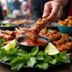 Grilled Meat with Nuoc Cham in Hanoi