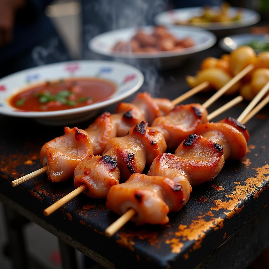 Grilled Pig Stomach in Hanoi Street Food