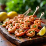 Grilled Shrimp Skewers with Lemon and Herbs