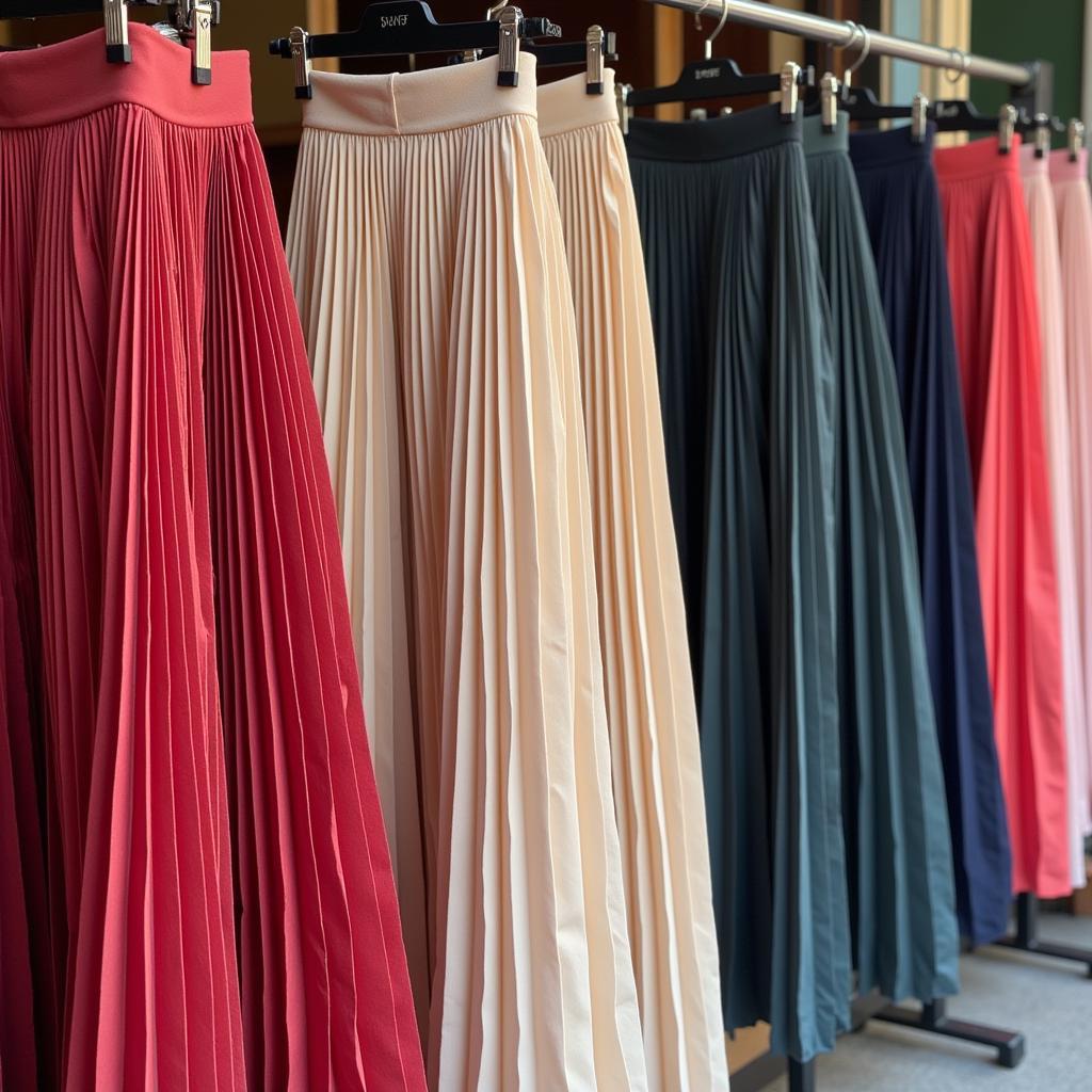 Silk pleated skirts on Hang Gai Street