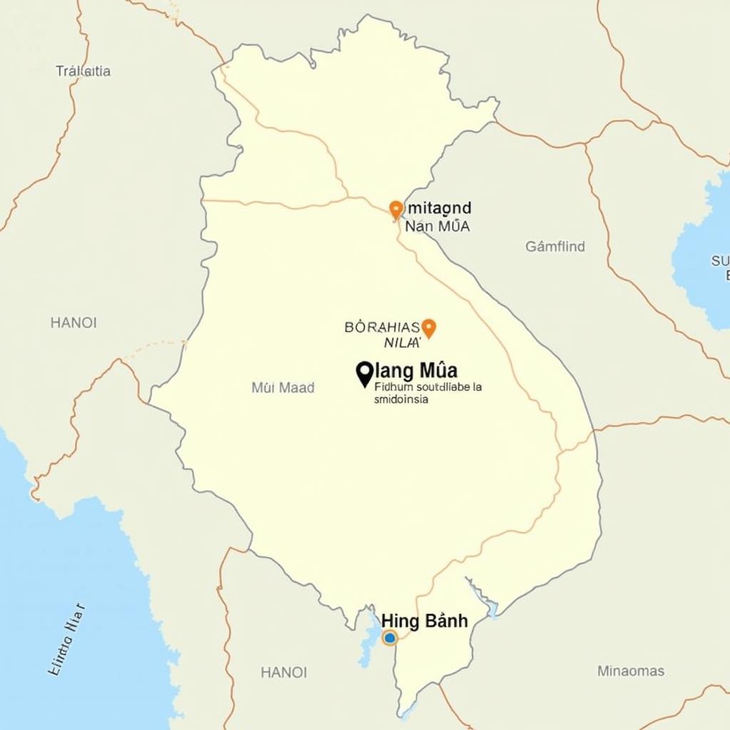 Hang Múa Location Map in Ninh Binh