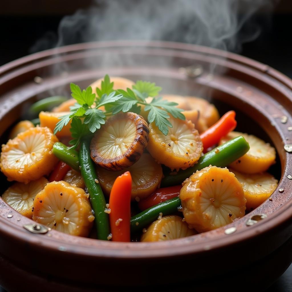 Abalone stir-fry in Hanoi