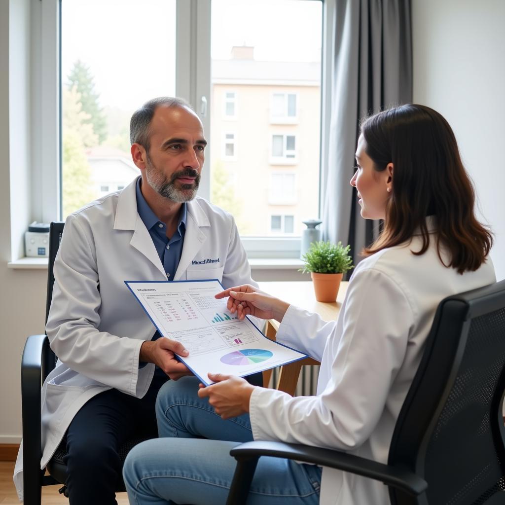 A patient consulting with an allergist in Hanoi