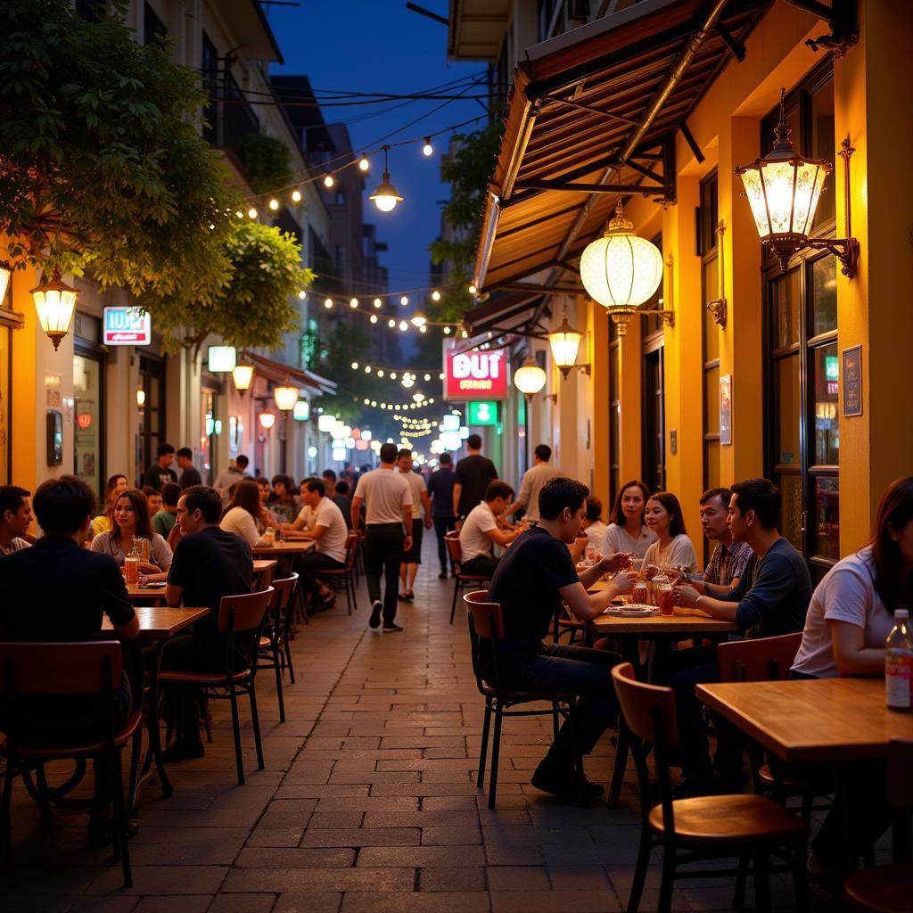 Enjoying Local Beer in Hanoi