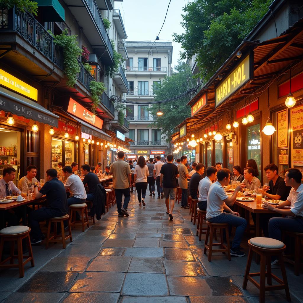 Hanoi Bia Hoi Street Scene