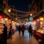 Hanoi Christmas Market at Night