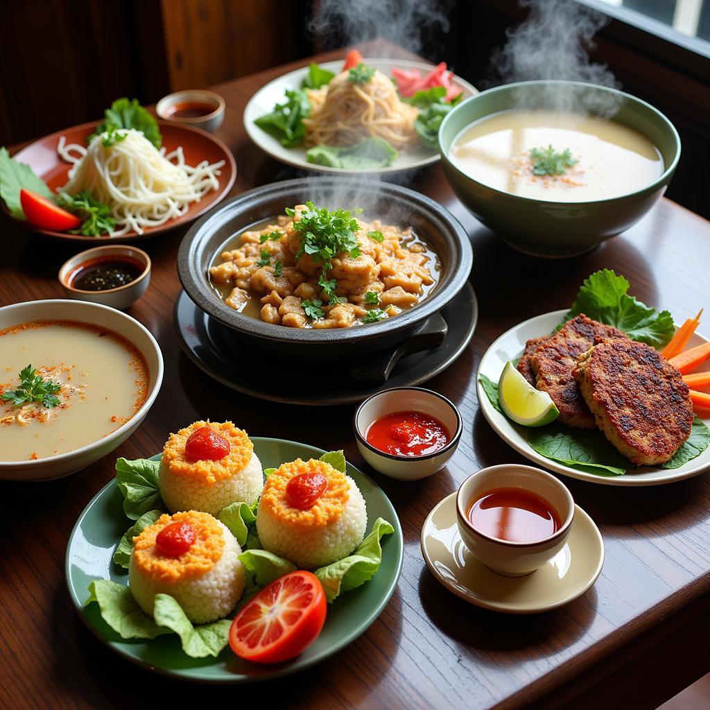 Traditional Hanoi Feast Dishes