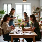 Hanoi Flower Arranging Class in a Private Studio