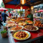 Hanoi Food Fair: Street Food Vendors Offering Delicious Dishes