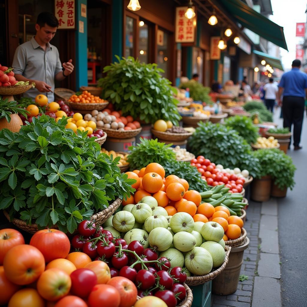 Fresh produce at a Hanoi market