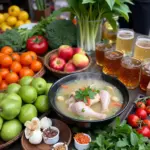 Healthy food choices in Hanoi for people with bronchitis