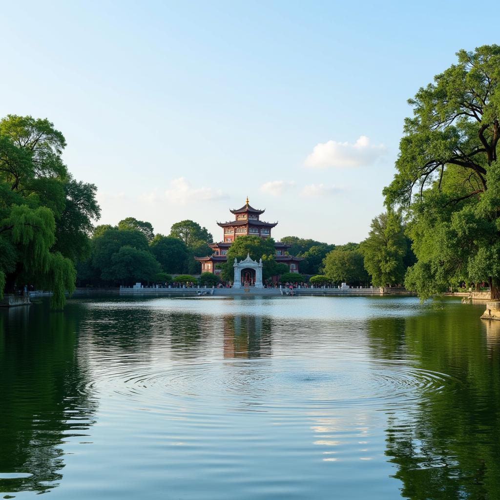 Serene Hoan Kiem Lake and Ngoc Son Temple