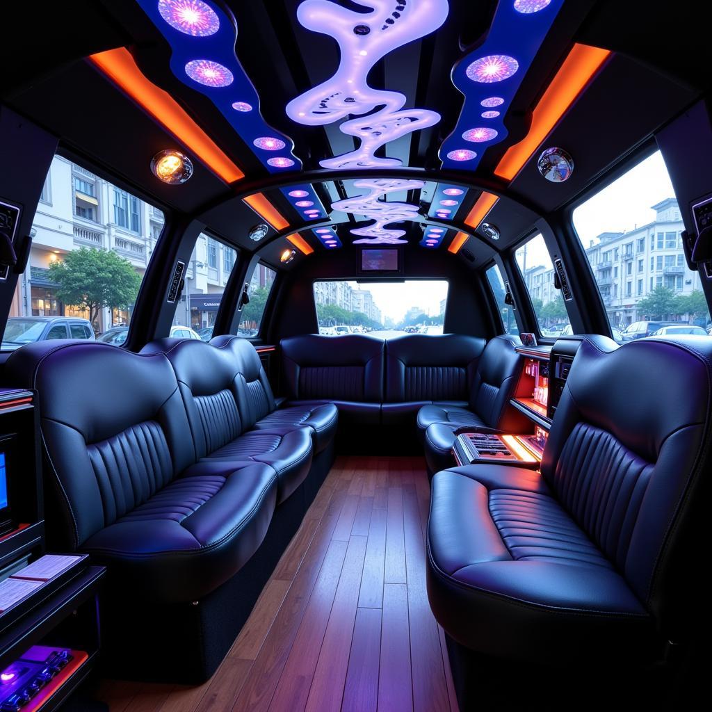 Luxury Limousine Interior in Hanoi