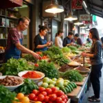 Hanoi Local Market Fresh Ingredients