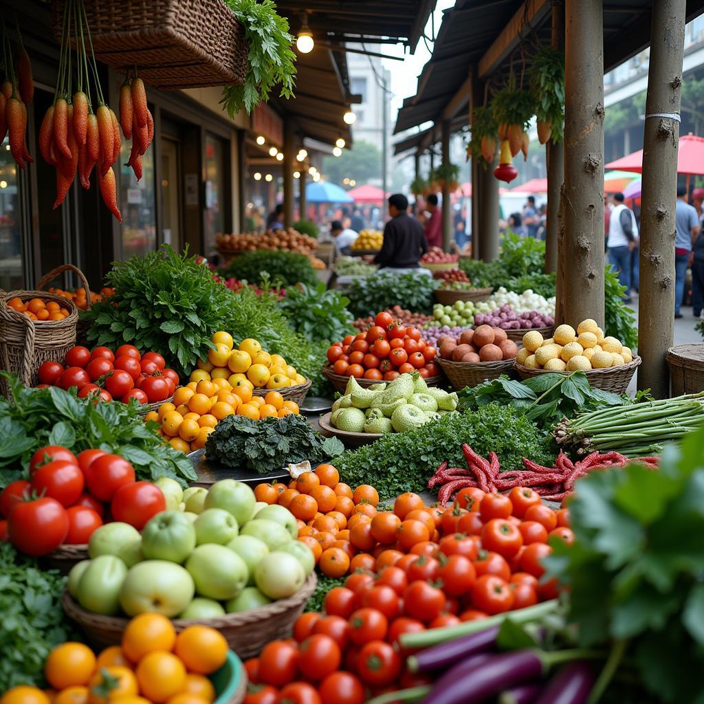 Fresh Produce in Hanoi Market