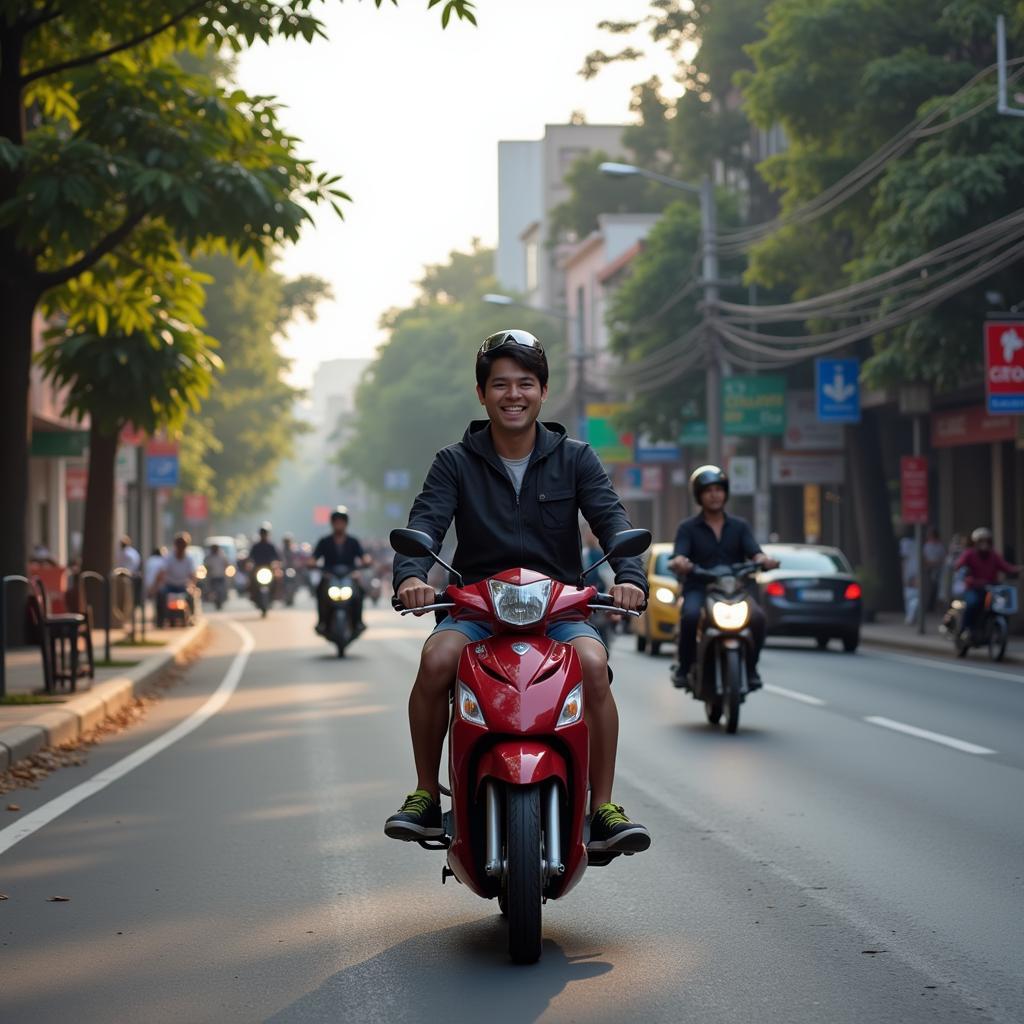 Exploring Hanoi by Motorbike