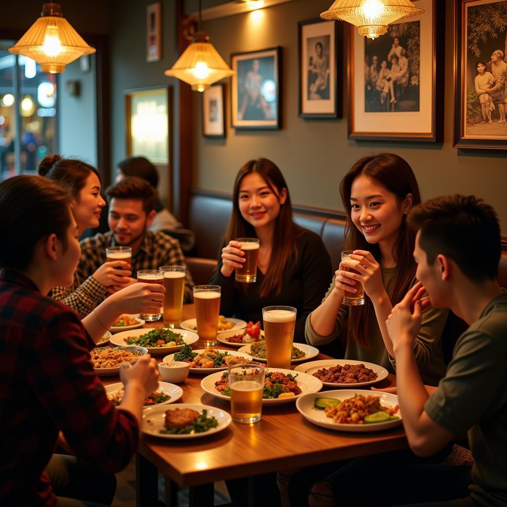 Hanoi Restaurant Beer Enjoyment