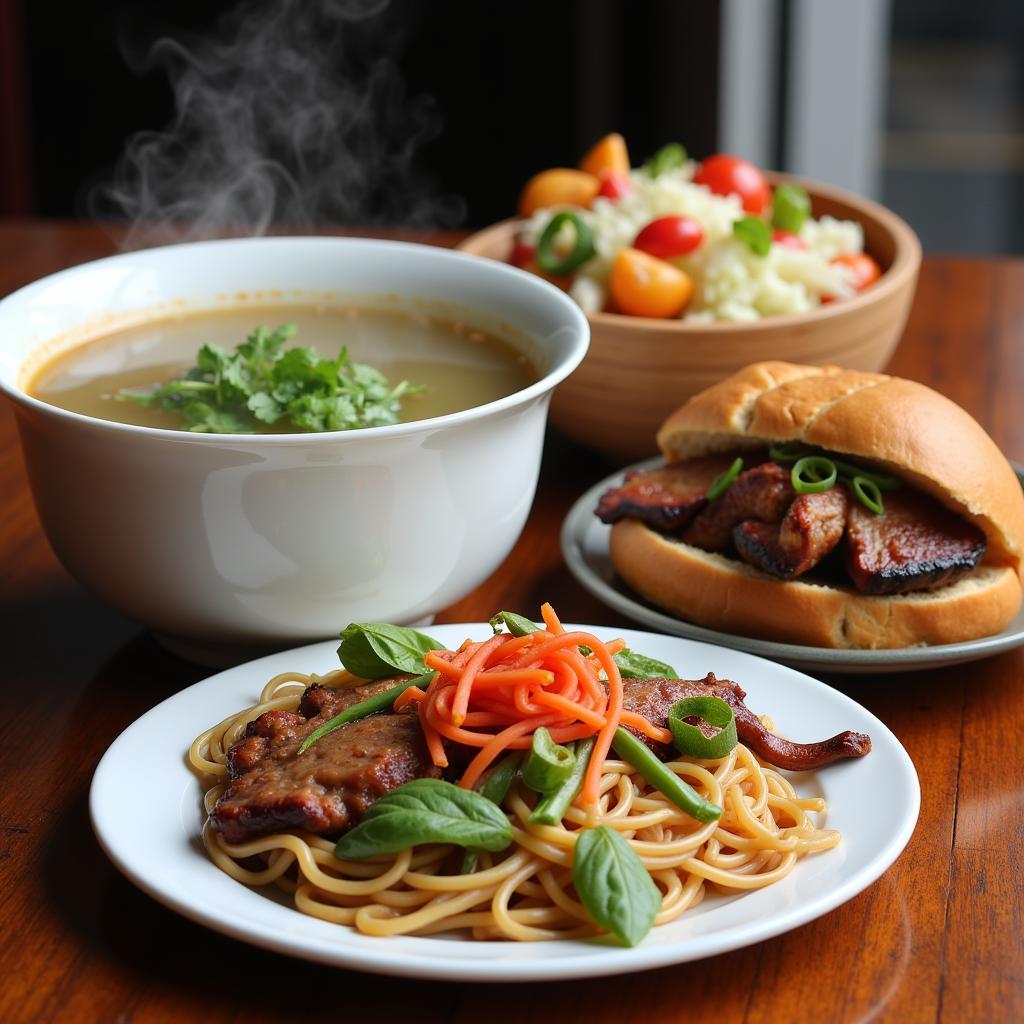 Hanoi's simple dishes: Pho, Bun Cha, and Banh Mi