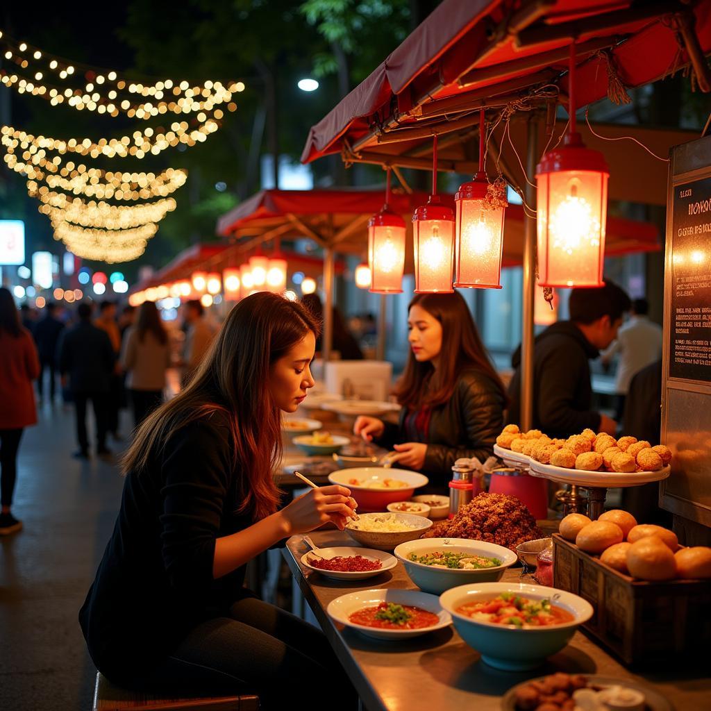 Hanoi Street Food on Christmas Eve