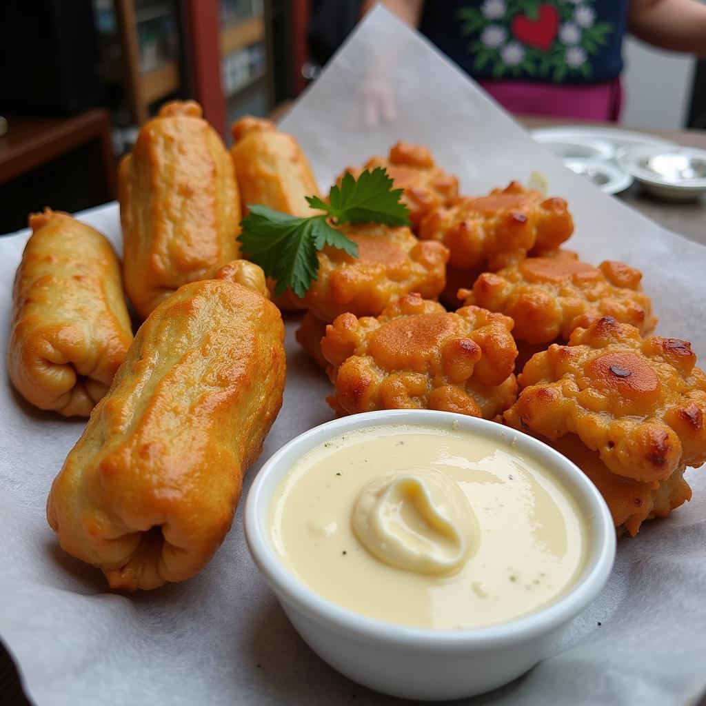 Hanoi Street Food with Cream Cheese Dip