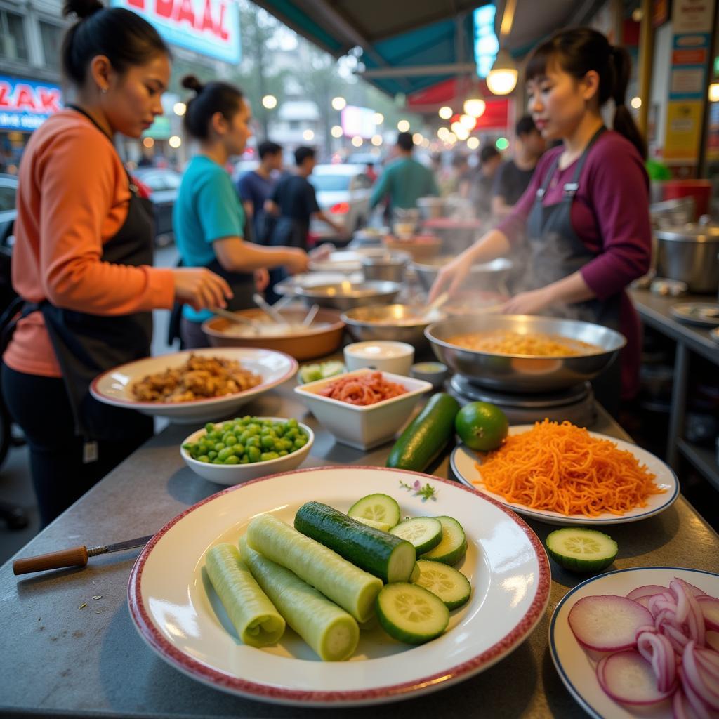 Hanoi Street Food with Cucumber