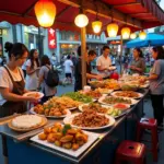 Embarking on a culinary adventure through Hanoi's vibrant street food scene.