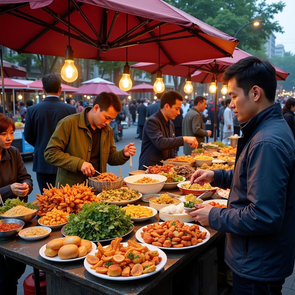 Delicious and diverse street food scene in Hanoi, Vietnam