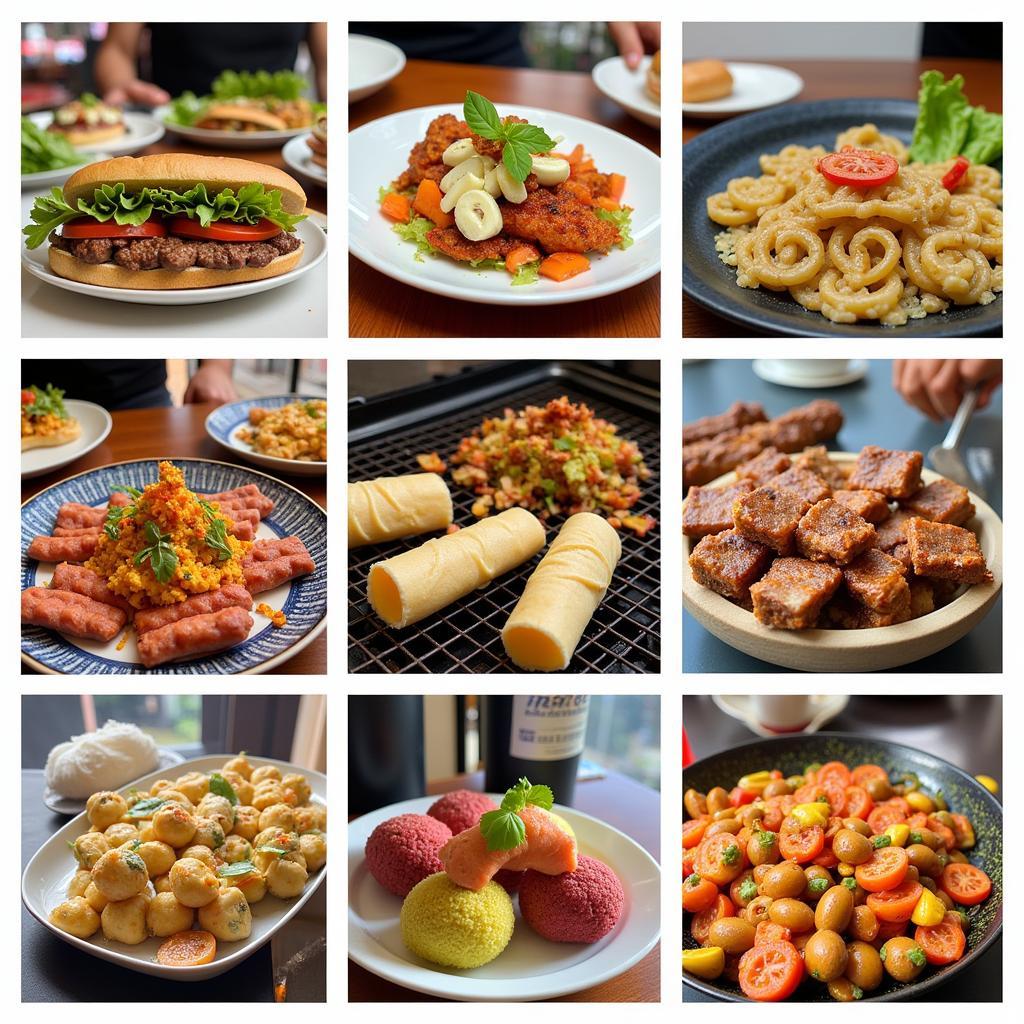 Variety of Hanoi Street Food