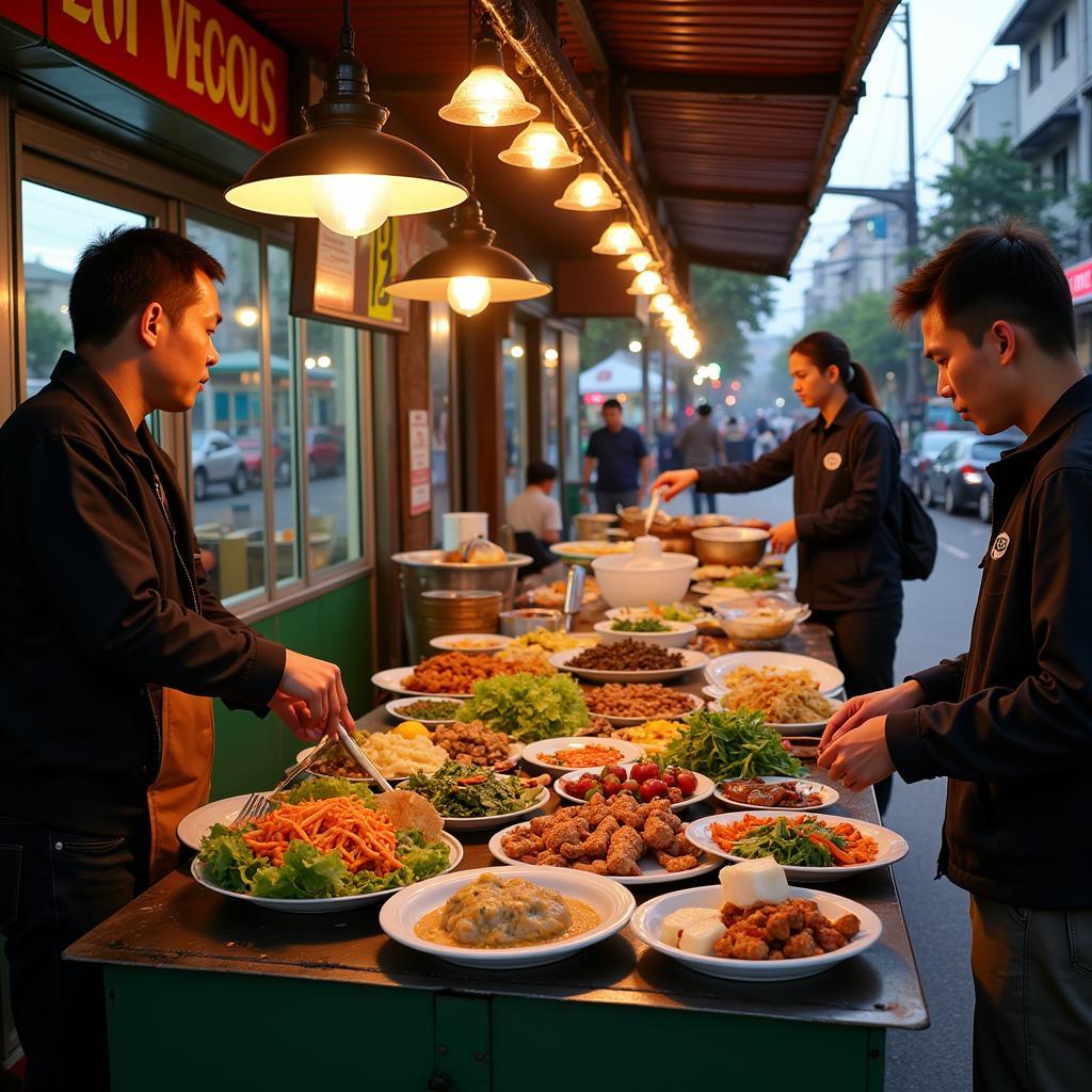 Vegetarian street food in Hanoi