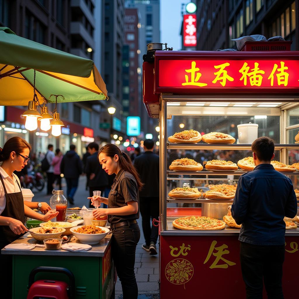 Comparing street food in Hanoi and New York City