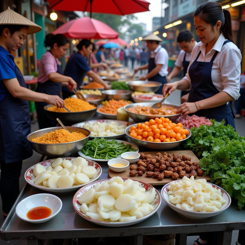 Hanoi Street Food with White Radish