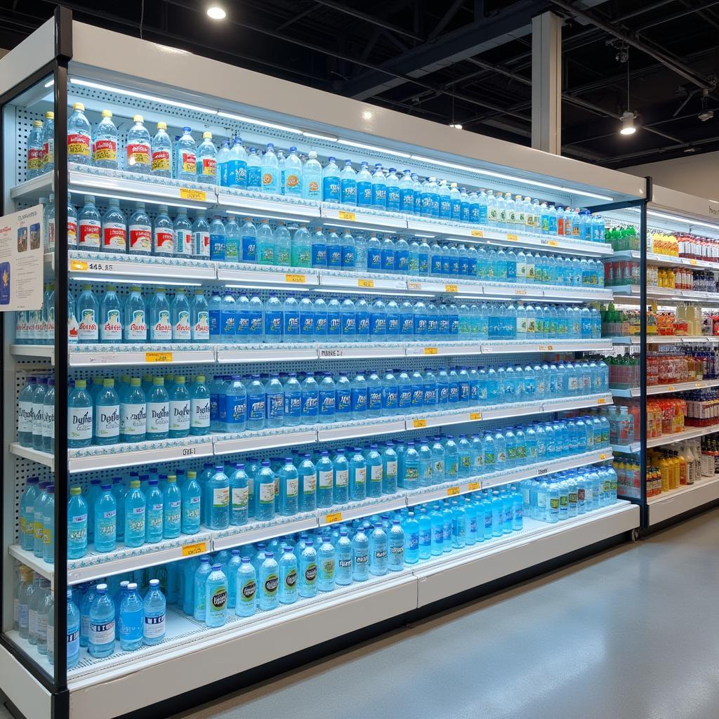 Wide Selection of Soda Water in Hanoi Supermarket