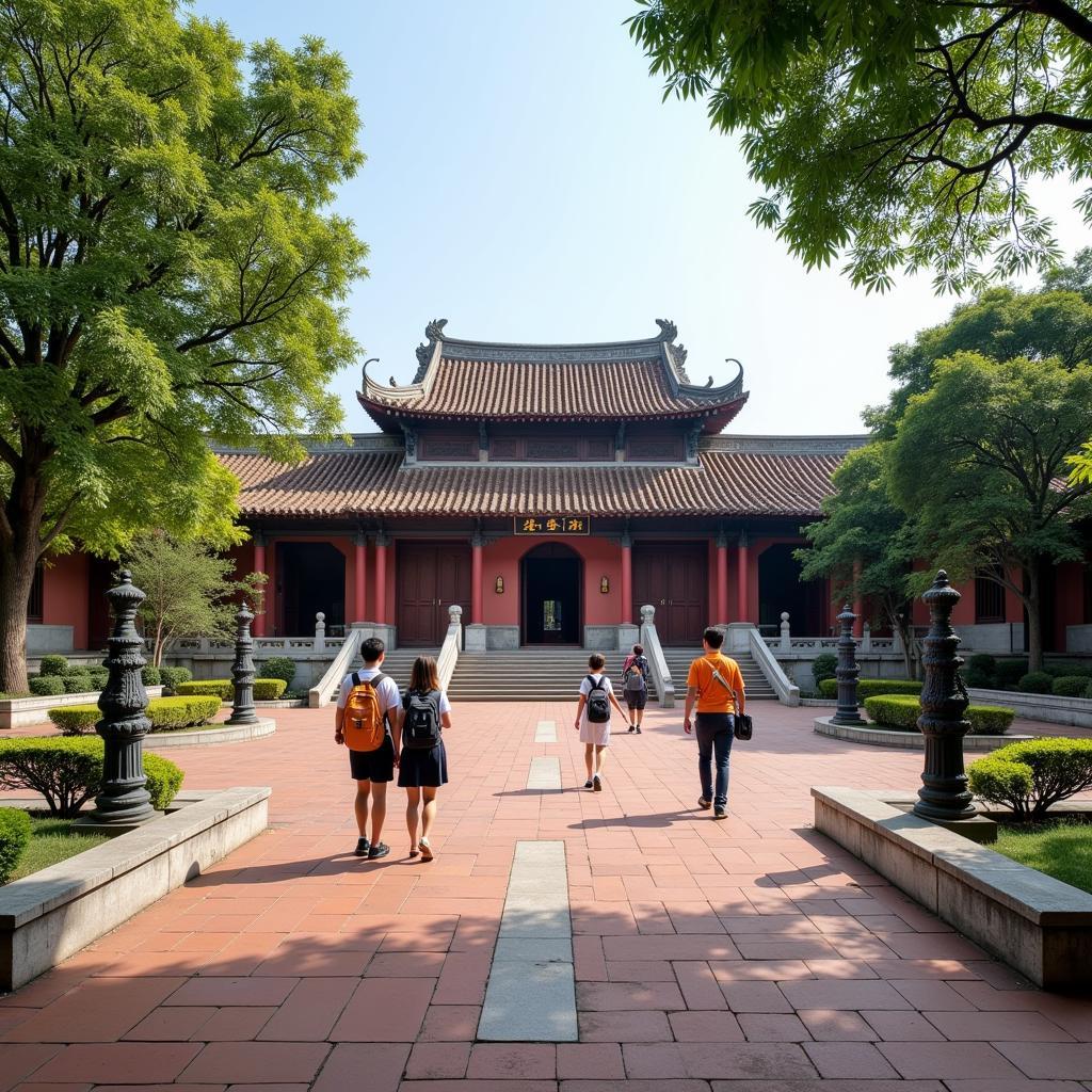 Peaceful Courtyard within the Temple of Literature