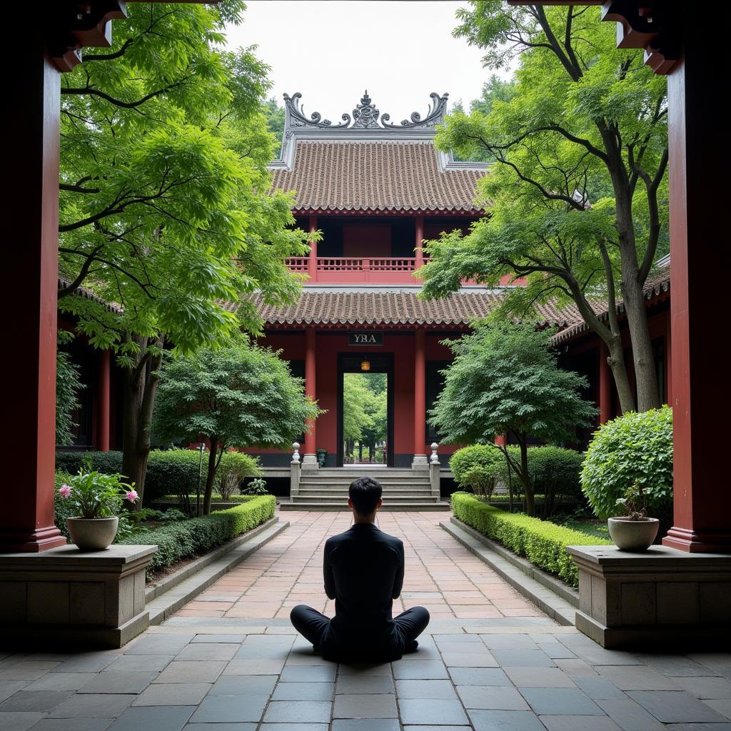 Prayer and Reflection at a Hanoi Temple