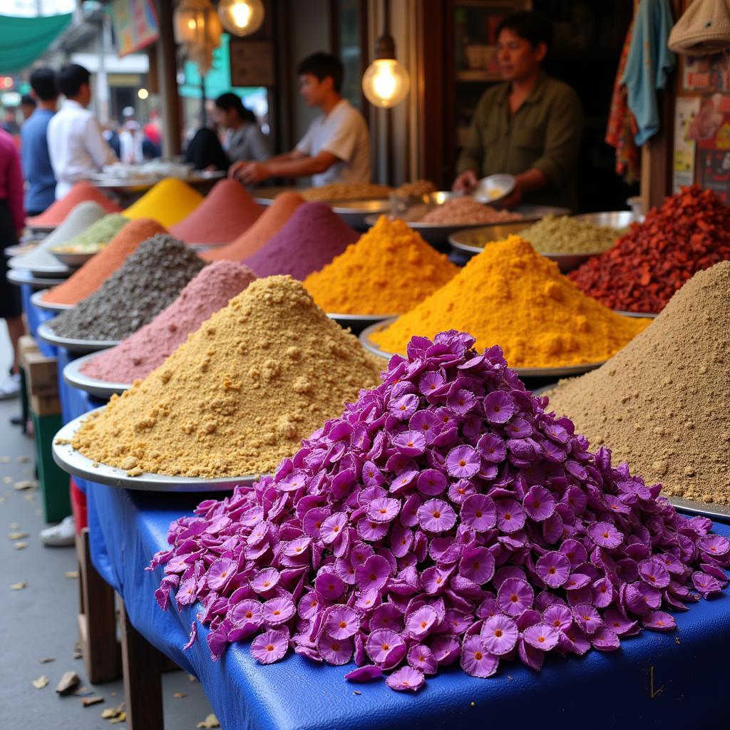 Butterfly Pea Flower at Hanoi Traditional Market