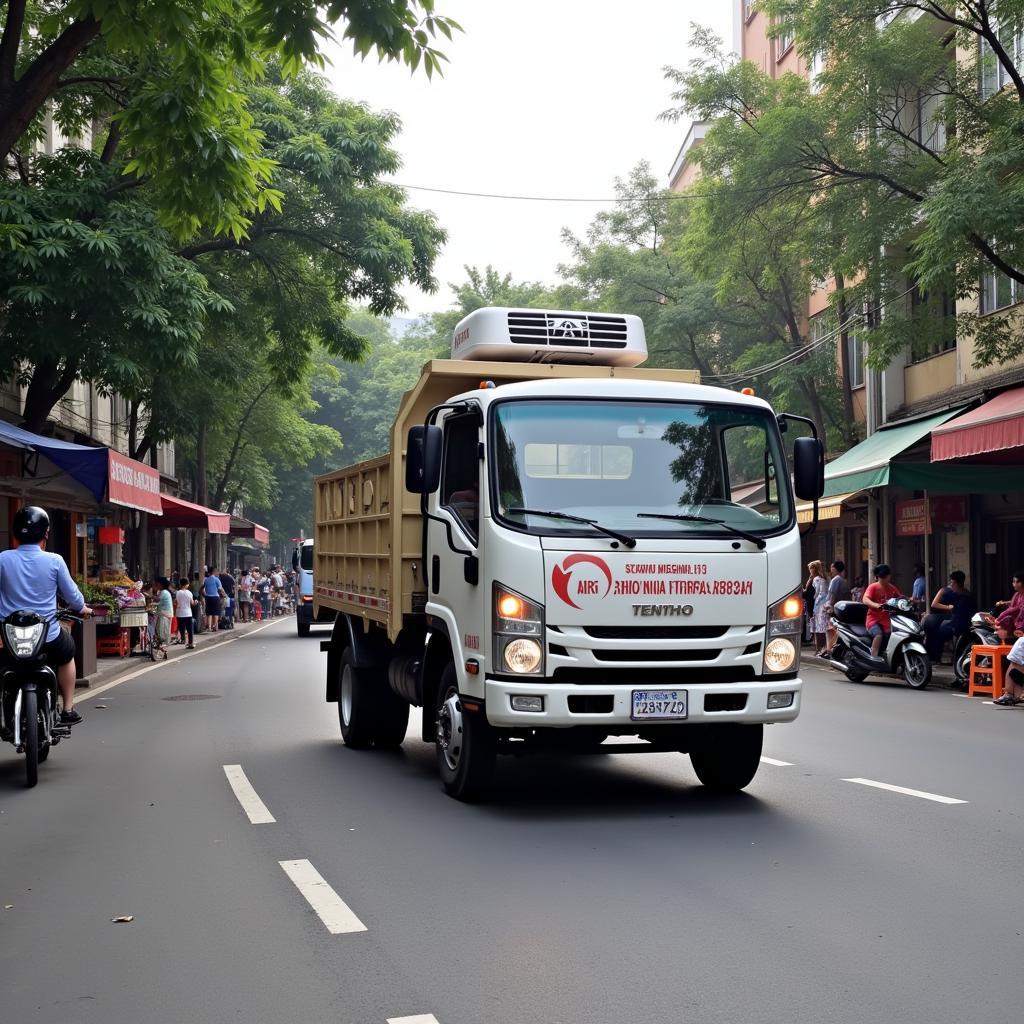 Goods transportation truck rental in Hanoi