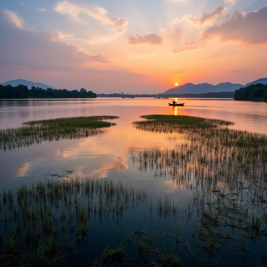 Fish Resting in West Lake Hanoi