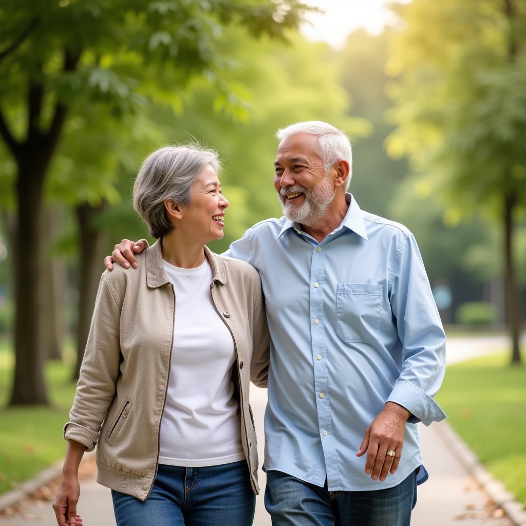 Happy Retired Couple in Vietnam