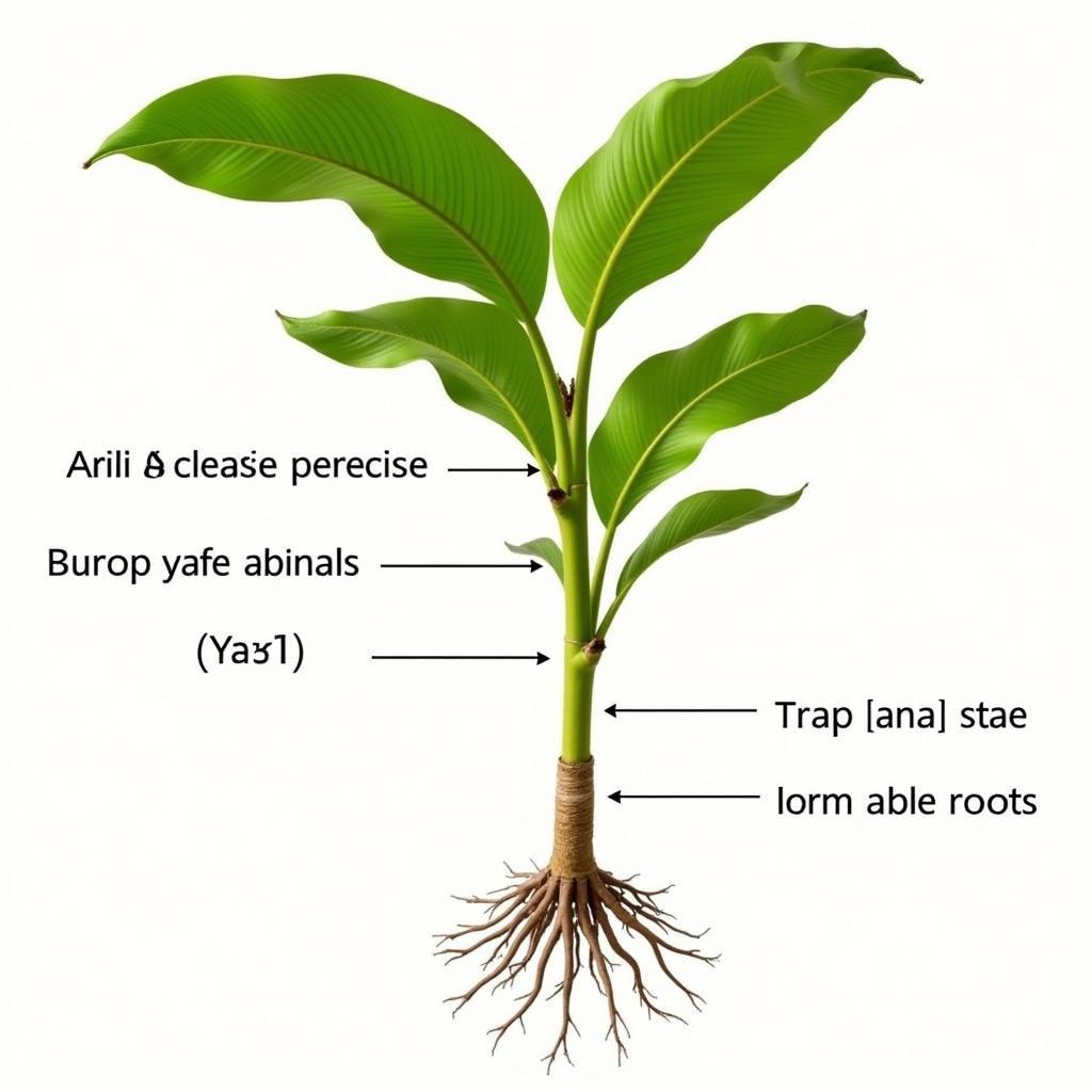 Healthy Banana Sapling Features